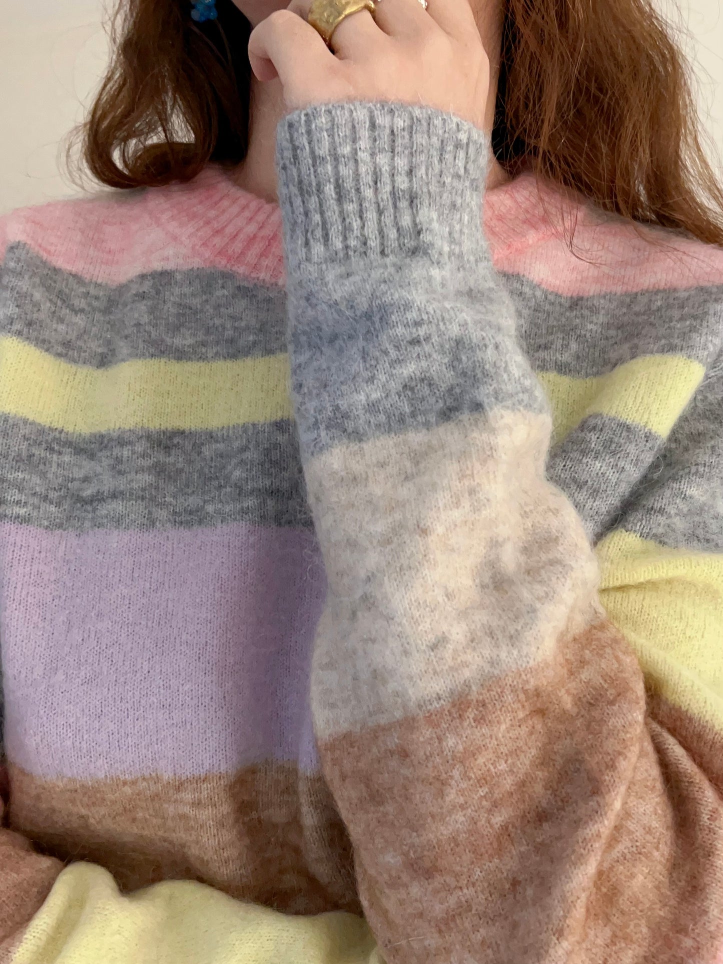 Multicolor Stripe Mohair Sweater