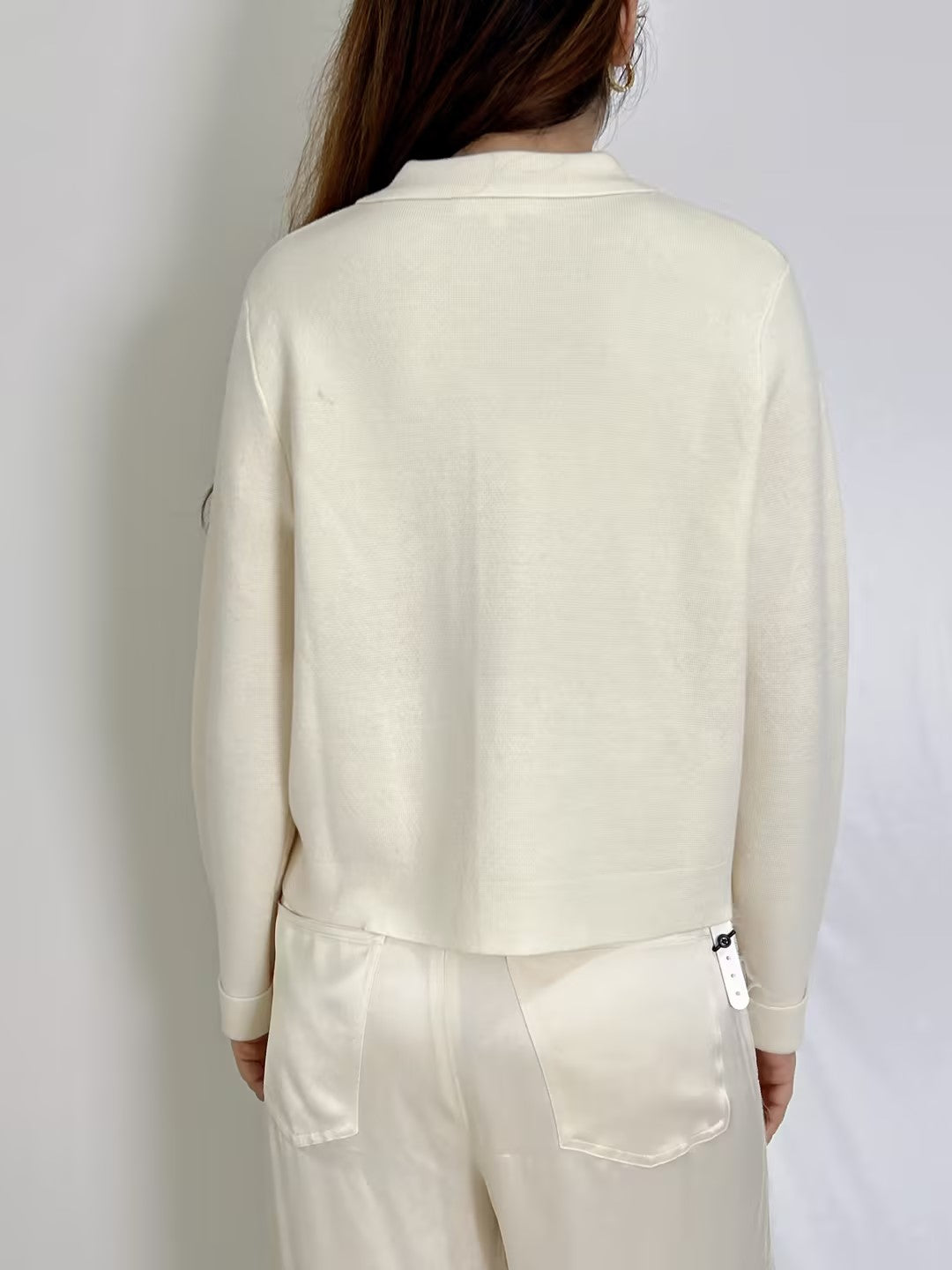 Betty Merino Wool Cardigan in Ecru [size M sample sale]