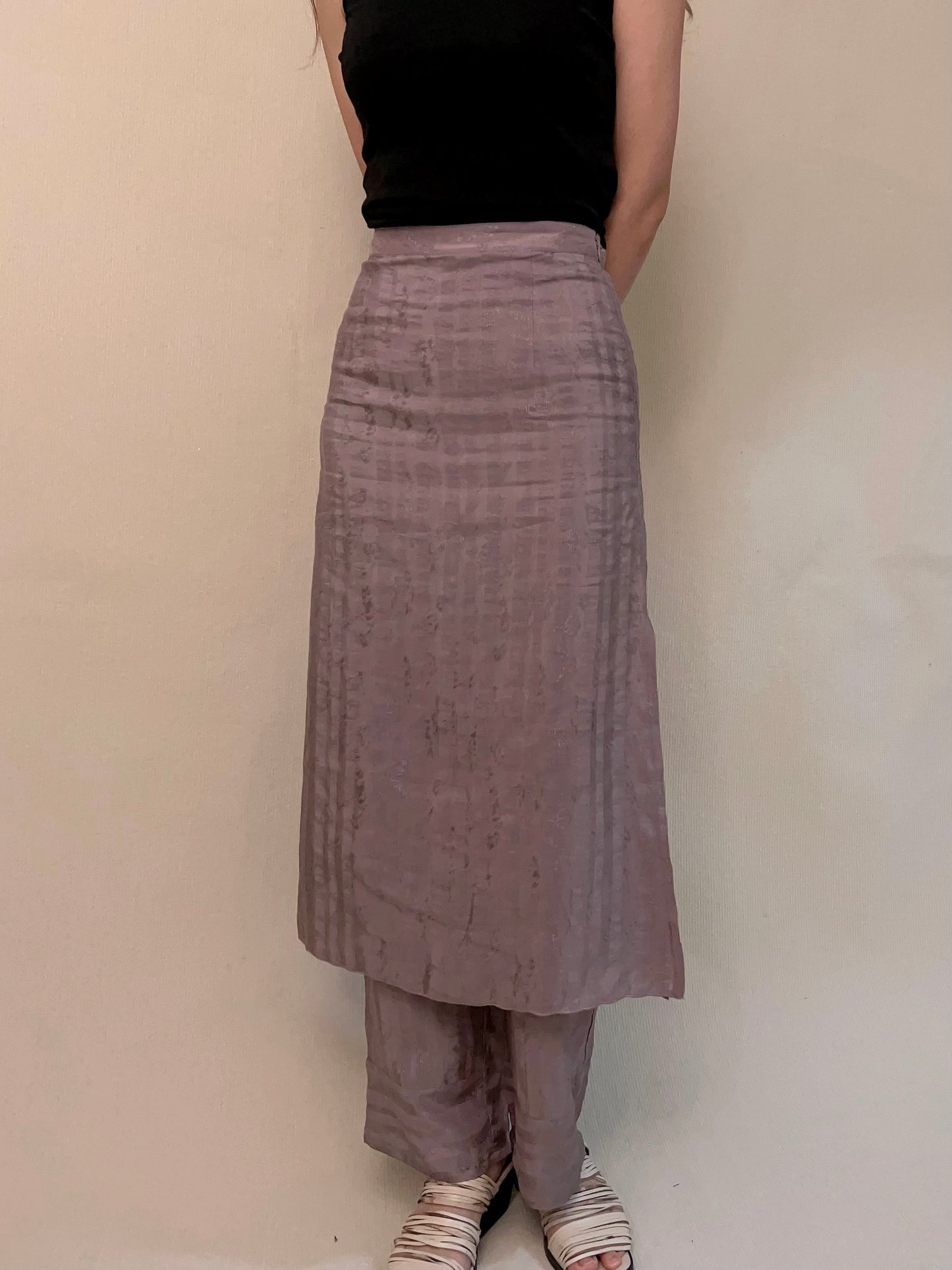 2-In-1 Layered Jacquard Skirt