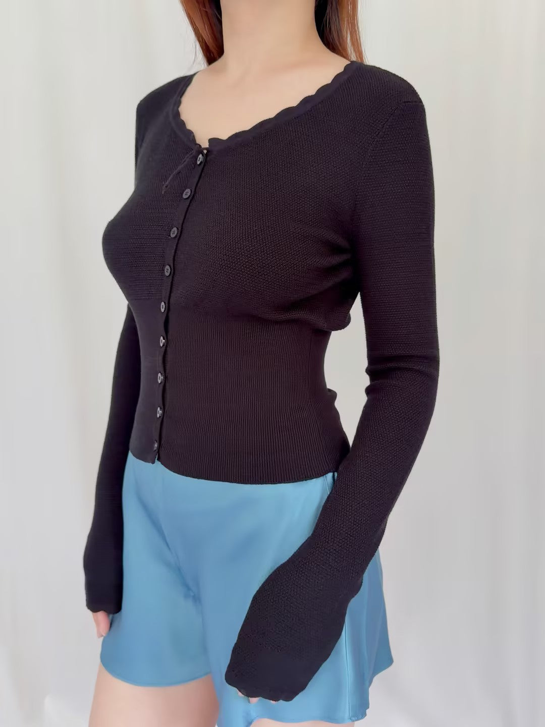 Gilet LSF Shantae en laine Fair Isle - Champagne rose
