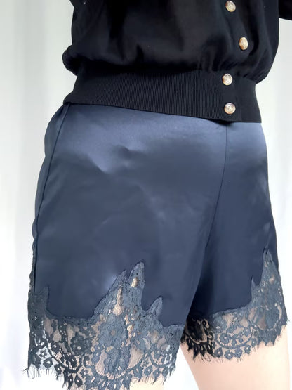Fern Satin Short - Midnight Navy
