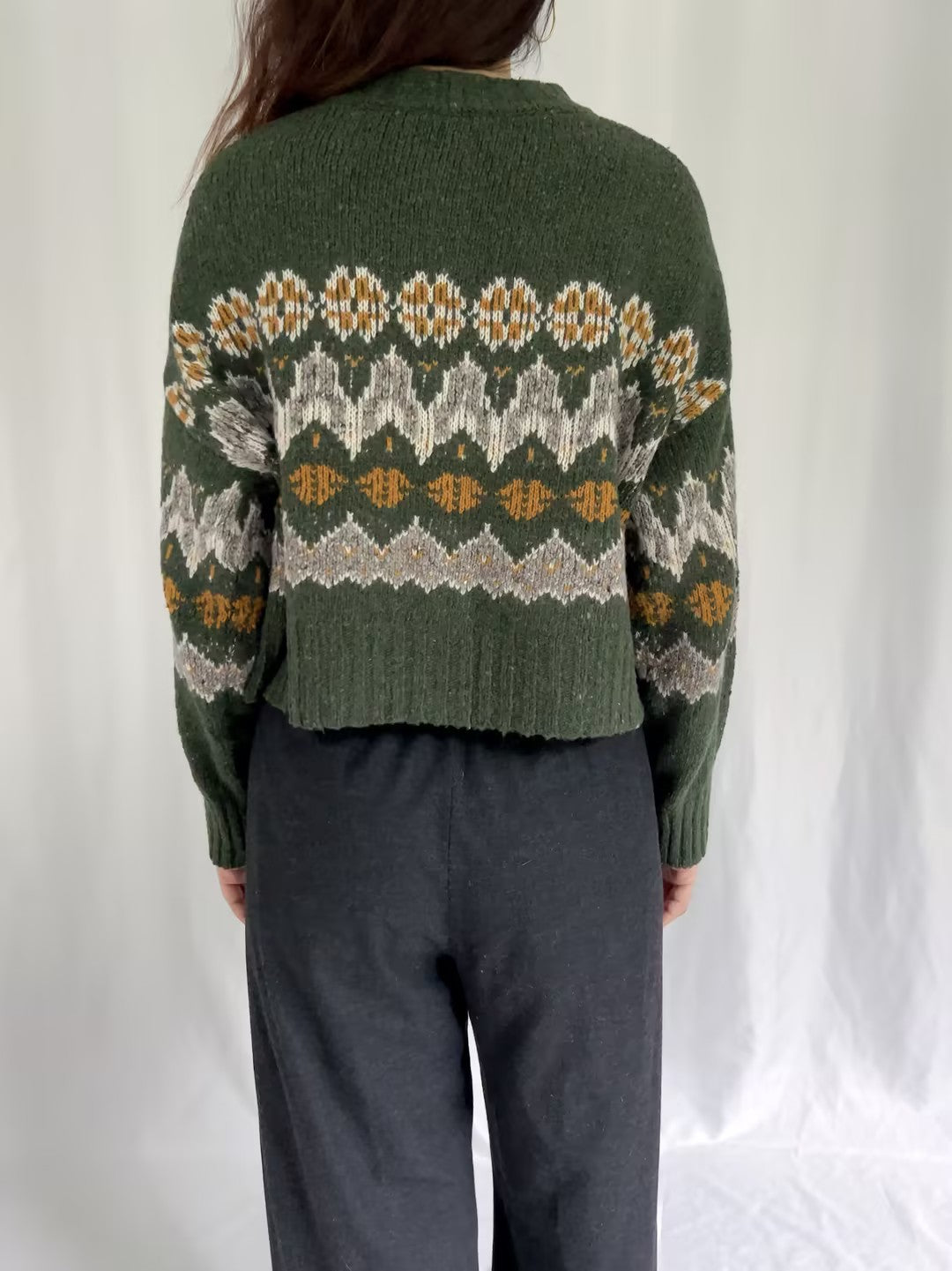 Cammie Sweater - Dark Forest Fairisle