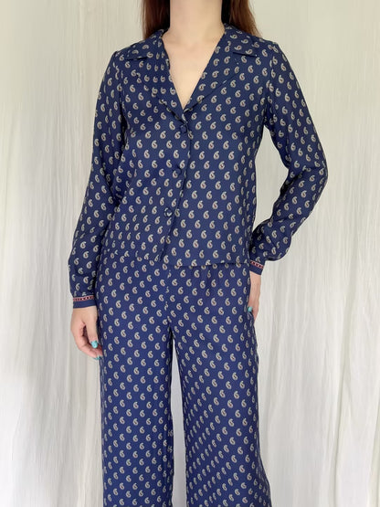 Elene Top - Bleu Taormina Paisley