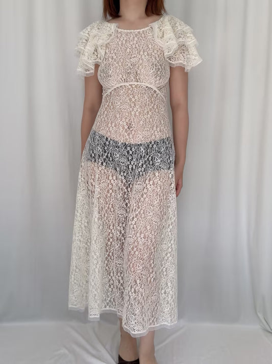 소하나 레이스 미디 드레스, 다포딜 옐로우