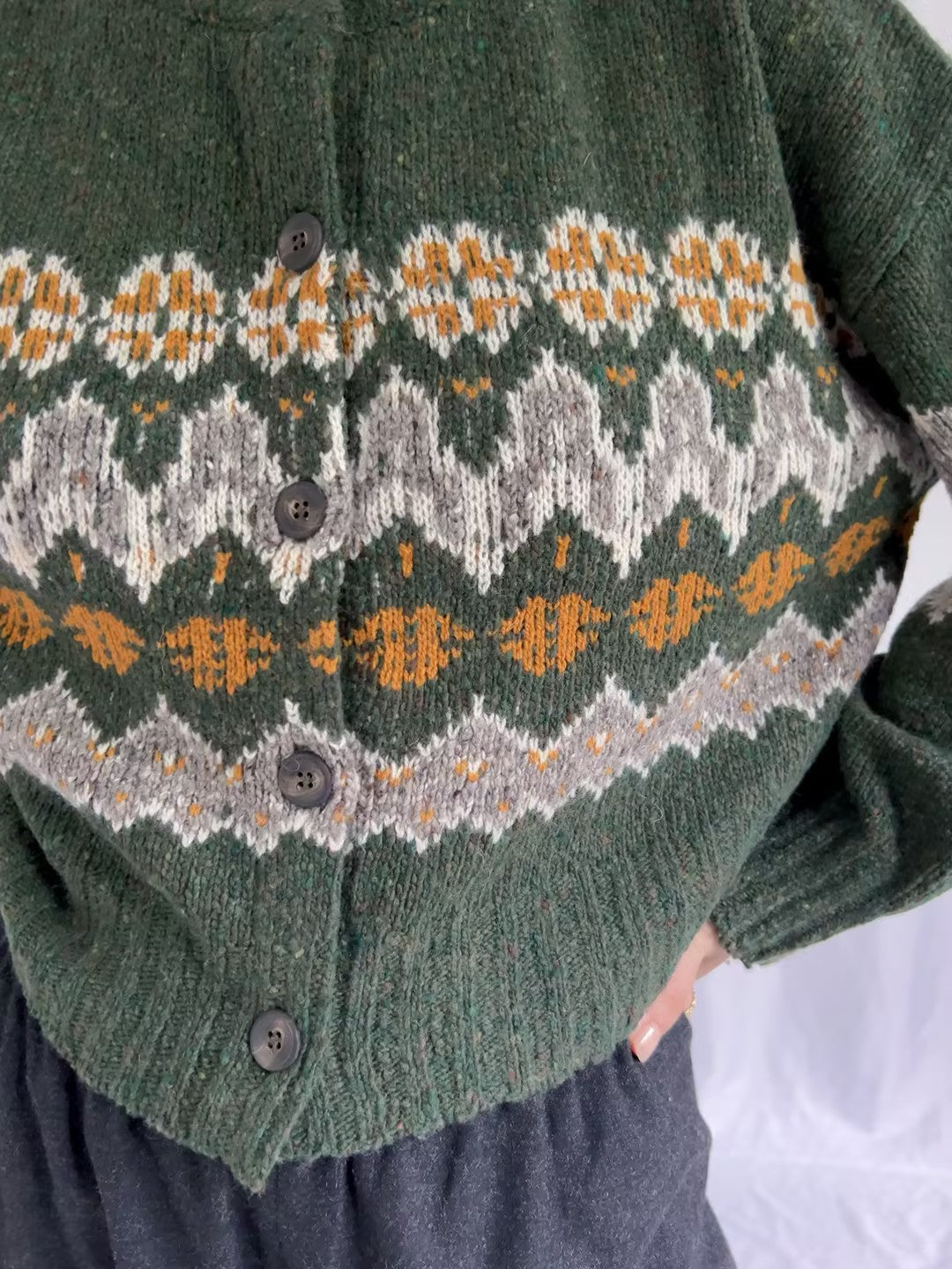 Cammie Sweater - Dark Forest Fairisle