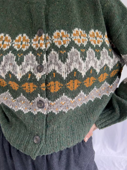 Cammie Sweater - Dark Forest Fairisle