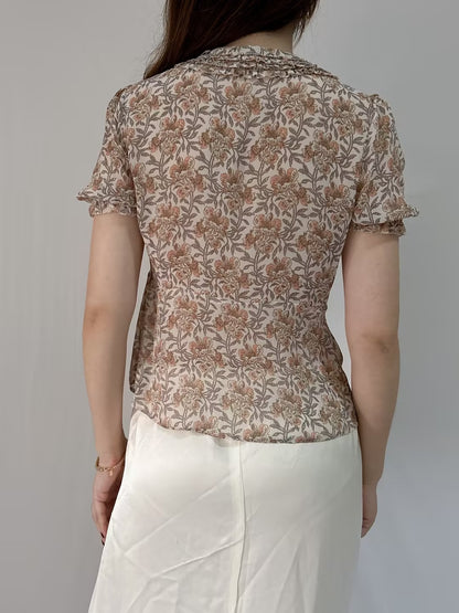 Floral Silk Blouse