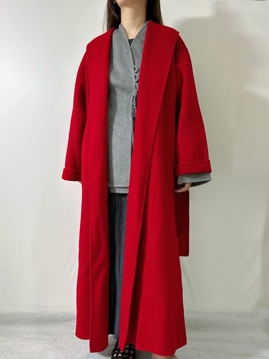 BMB Trullem Wool Coat in Jester Red in EU38 [Last Stock]