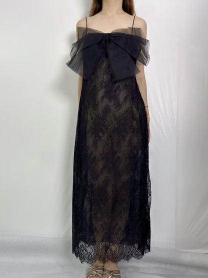 Aurina Lace Dress in Black