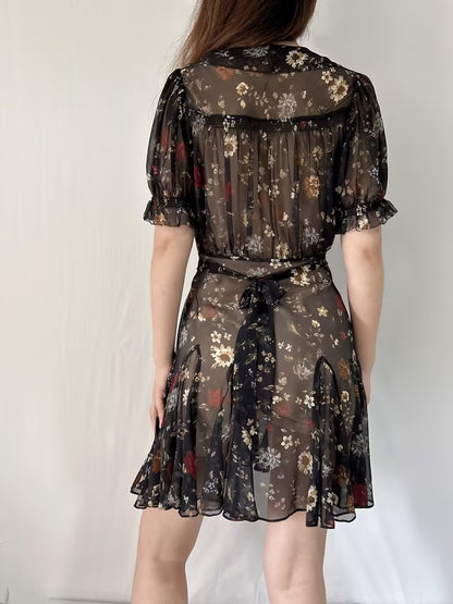 Mira Floral Silk Dress