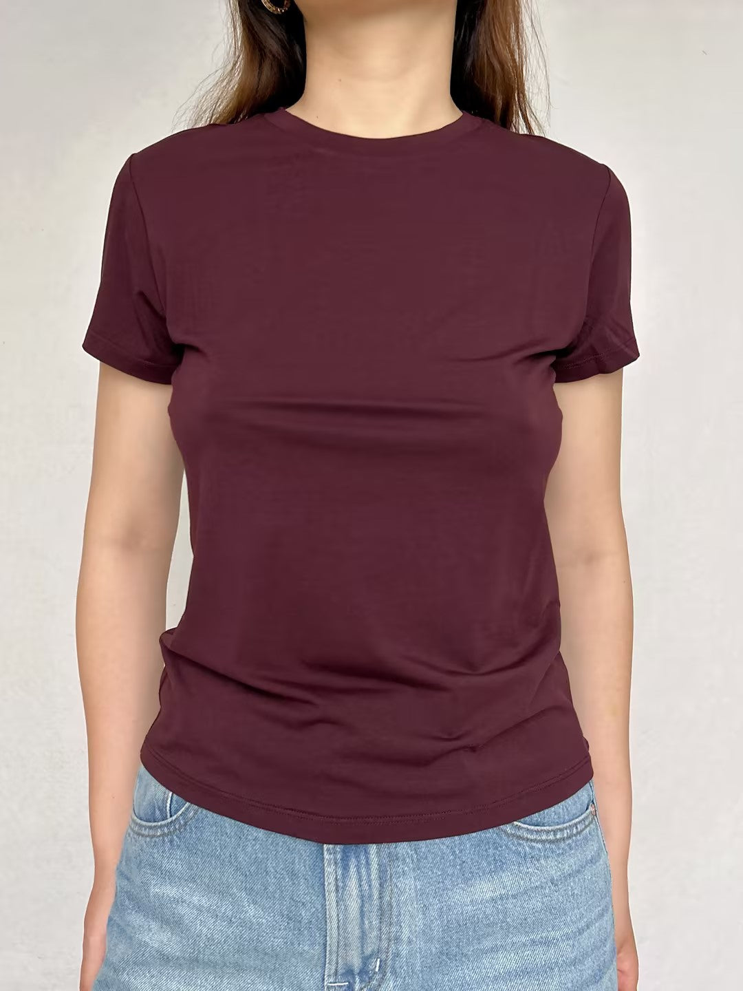 T-shirt Tiny Bordeaux en coton Pima