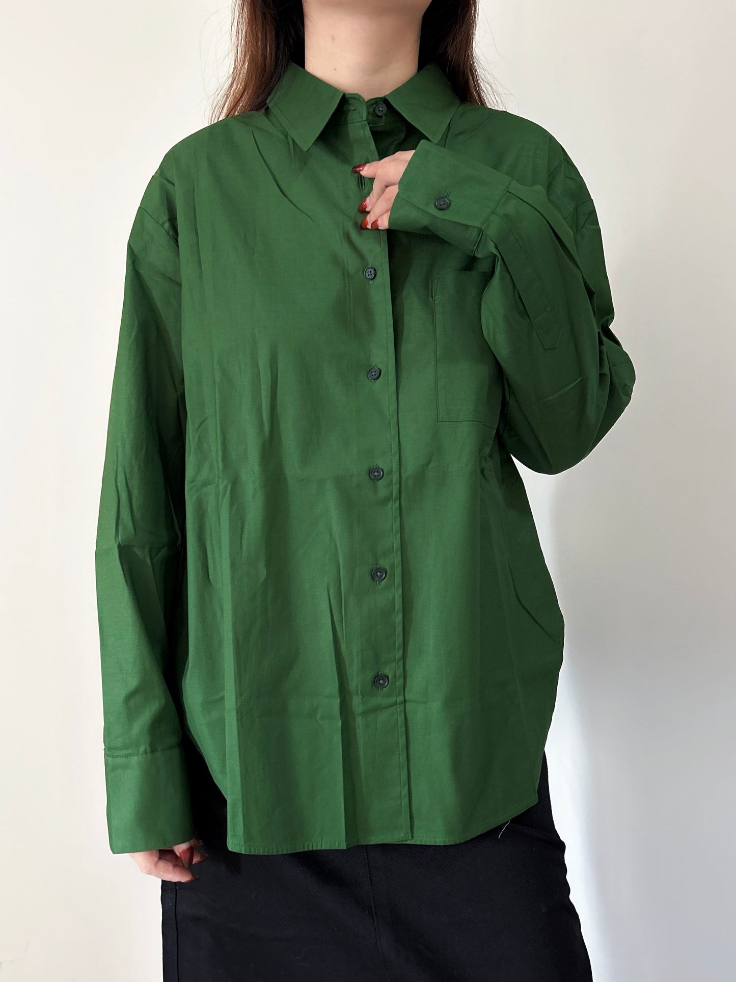 Will Oversized Cotton Shirt in Grass