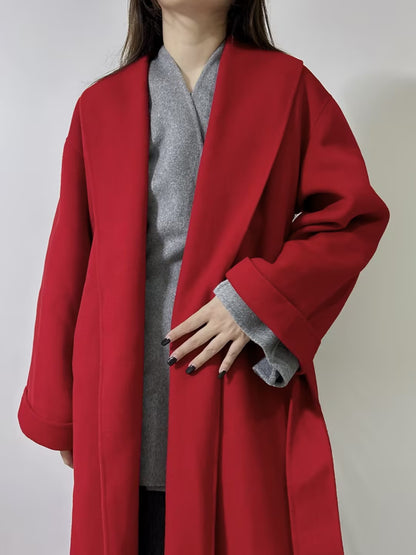 BMB Trullem Wool Coat in Jester Red in EU38 [Last Stock]