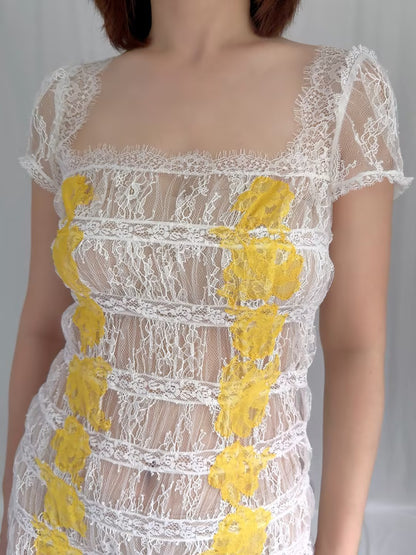 Adelaide Lace Dress - Salt