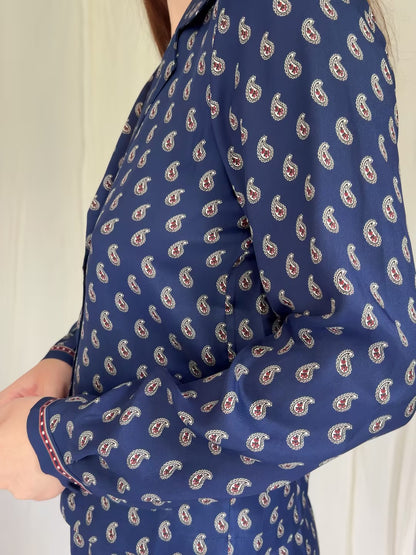 Elene Top - Bleu Taormina Paisley