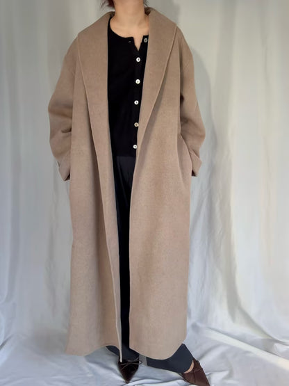 BMB Trullem Wool Coat - Grey Brown Melange