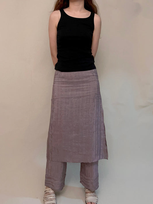 2-In-1 Layered Jacquard Skirt