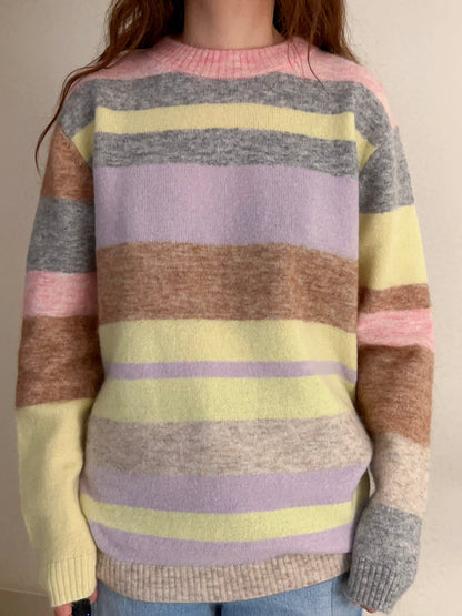 Multicolor Stripe Mohair Sweater