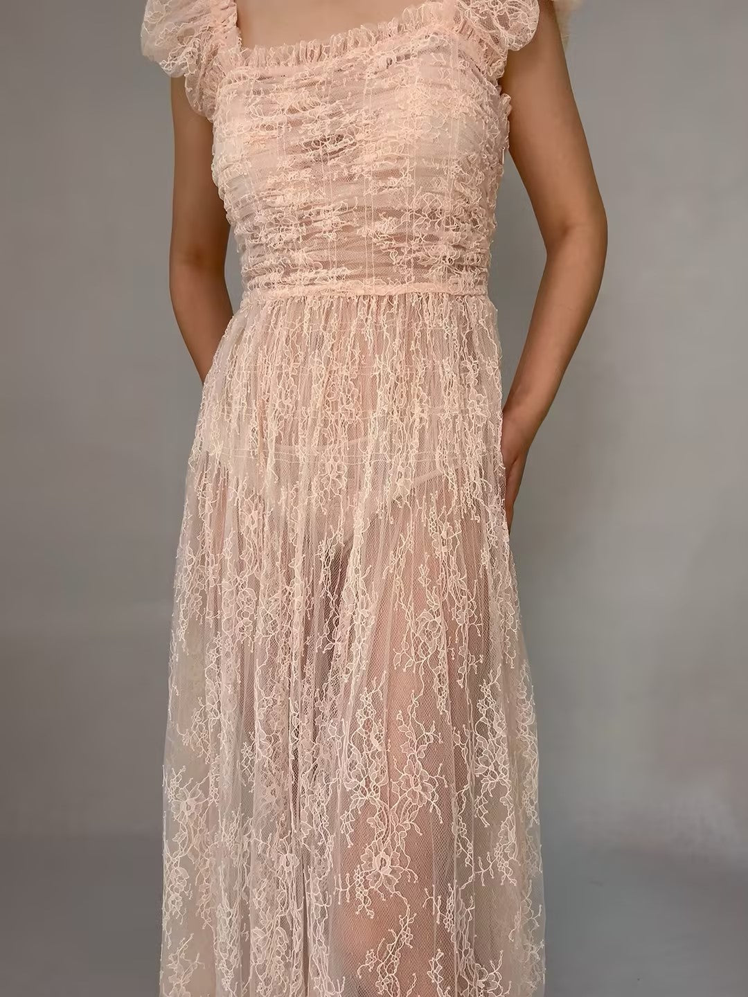 Pamelina Lace Dress Pink