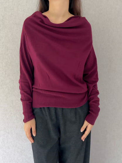 Lean On My Shoulder Eco Sweater - Plum
