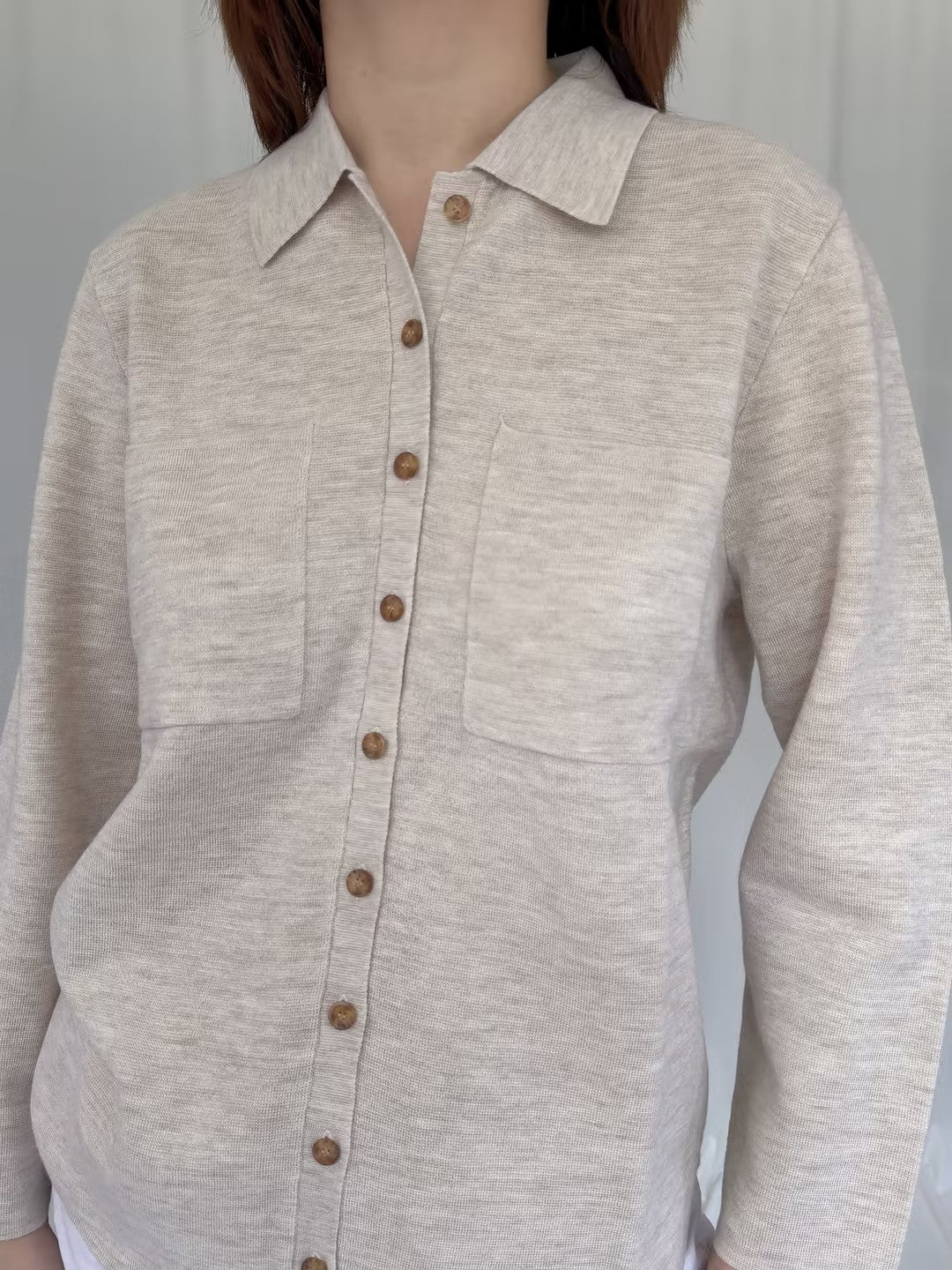 Emily Cardigan - Mottled Beige