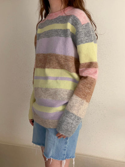 Multicolor Stripe Mohair Sweater