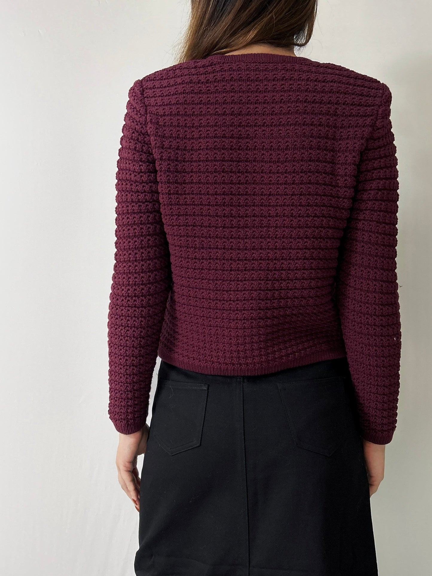 Gaspard Cardigan in Wine Red