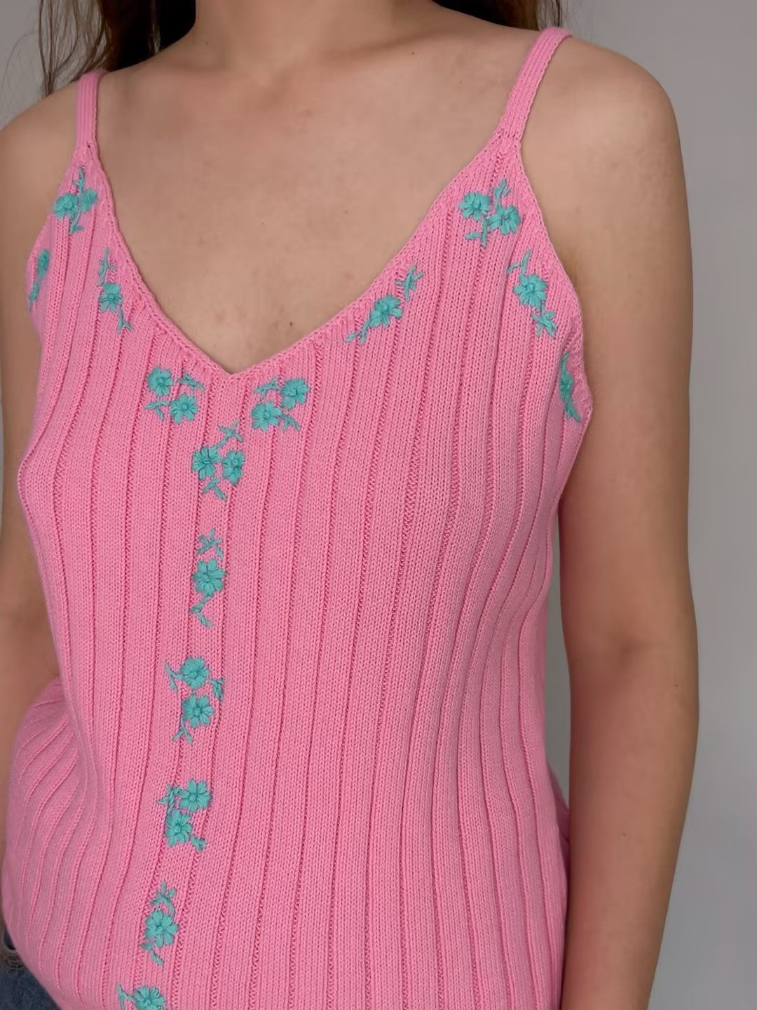 Ania Knit Tank Top Pink [size M sample sale]