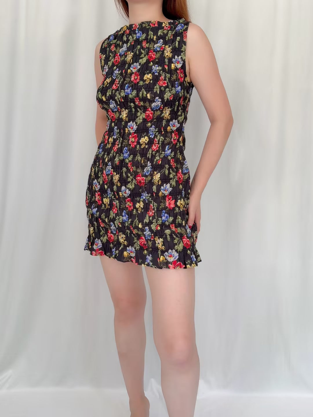 Gianna Dress - Noir Wild Rose