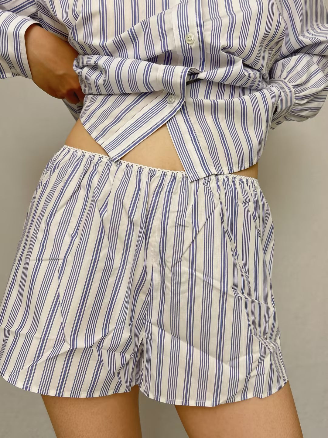 Thelma Short in Indigo Sorrento Stripe