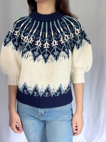 Marty Sweater - Navy Fairisle