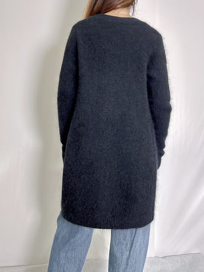 Junie Sage Mohair Dress in Black [size M sample sale]