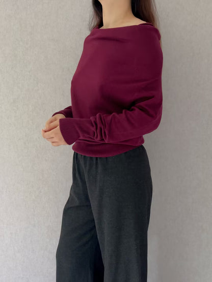 Lean On My Shoulder Eco Sweater - Plum