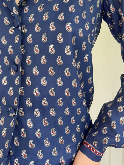 Elene Top - Bleu Taormina Paisley