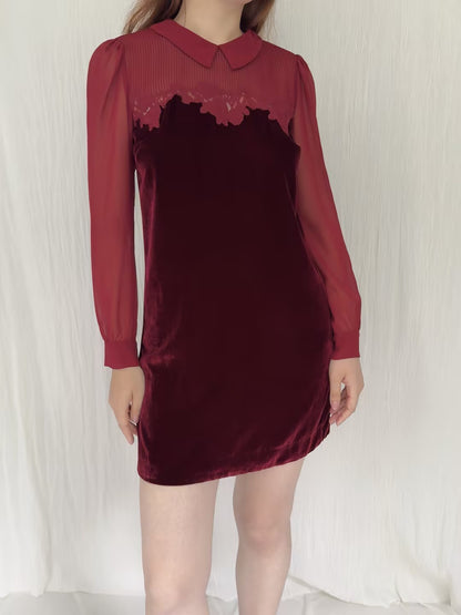Madelynne Dress - Vino Rosso
