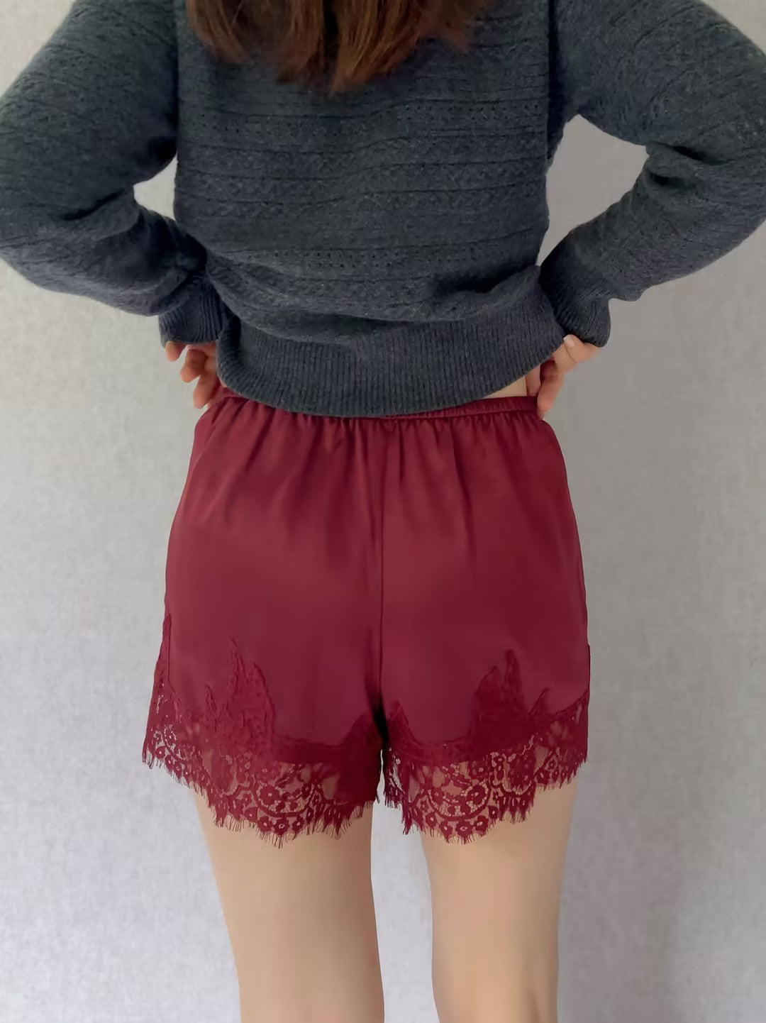 Fern Satin Short - Romance Burgundy