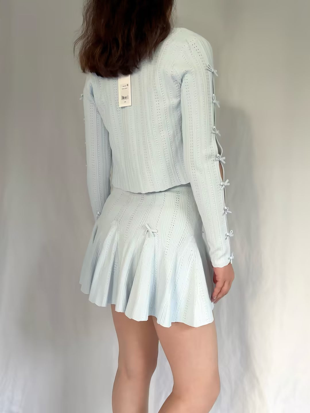 LSF Zoriah Pointelle Cardigan - Icicle Blue