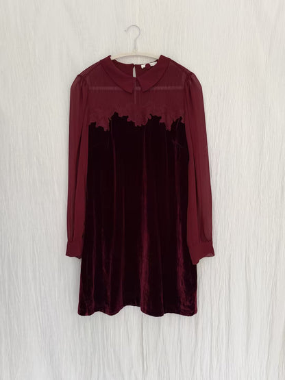 Little Madelynne Dress - Vino Rosso in 12
