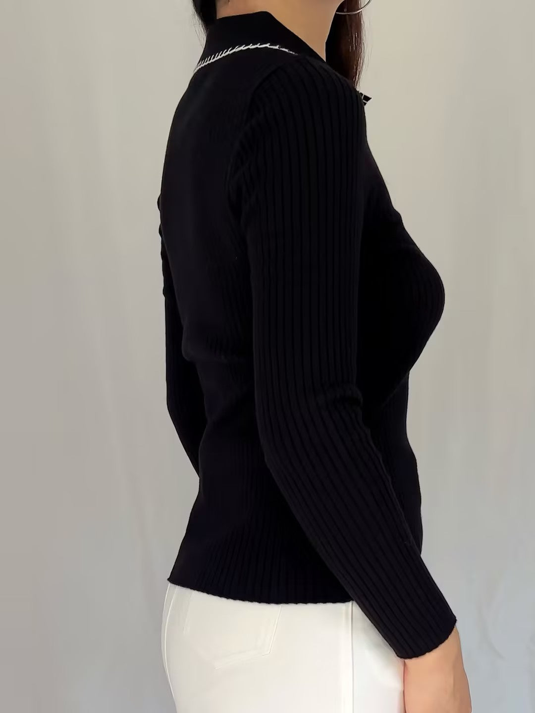 Armelle Jumper - Black Ecru