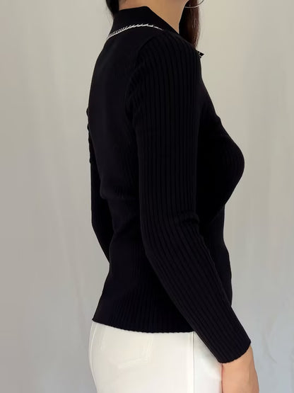 Armelle Jumper - Black Ecru