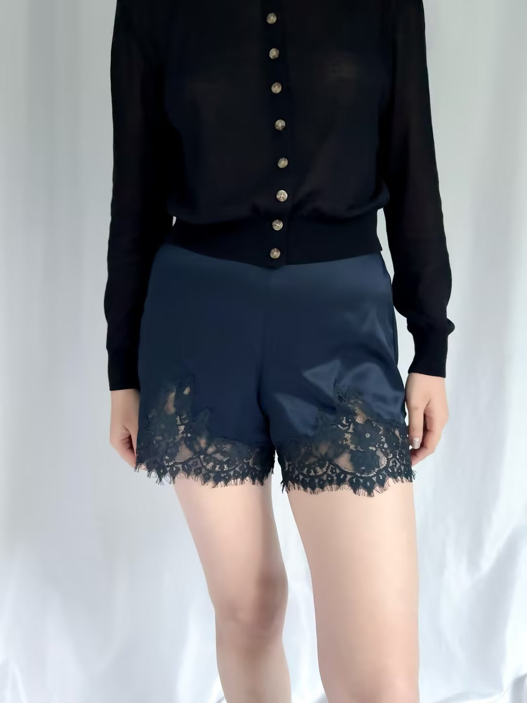 Fern Satin Short - Midnight Navy