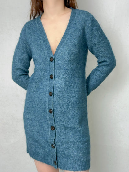 Robe Junie Sauge en Mohair