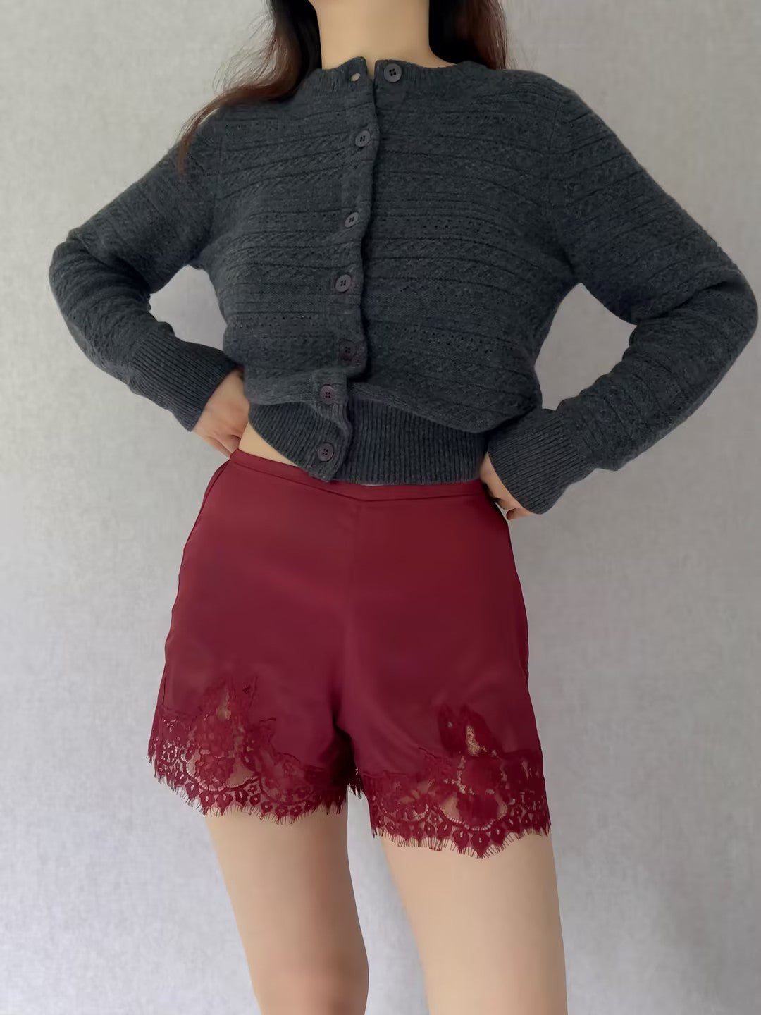 Fern Satin Short - Romance Burgundy