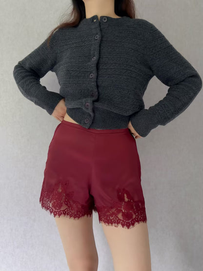 Fern Satin Short - Romance Burgundy