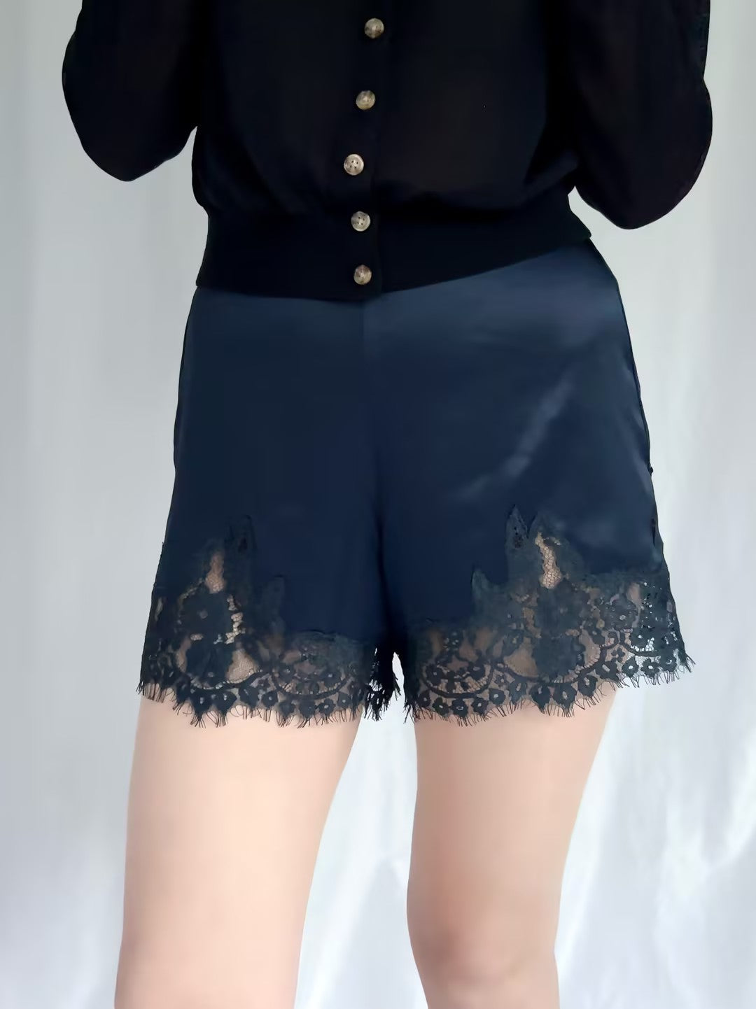 Fern Satin Short - Midnight Navy