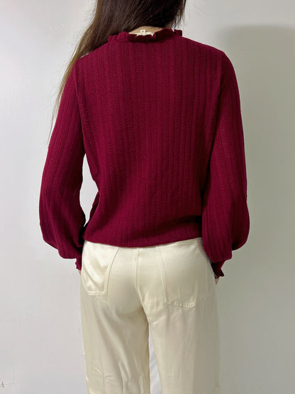 Louis Cardigan in Burgundy