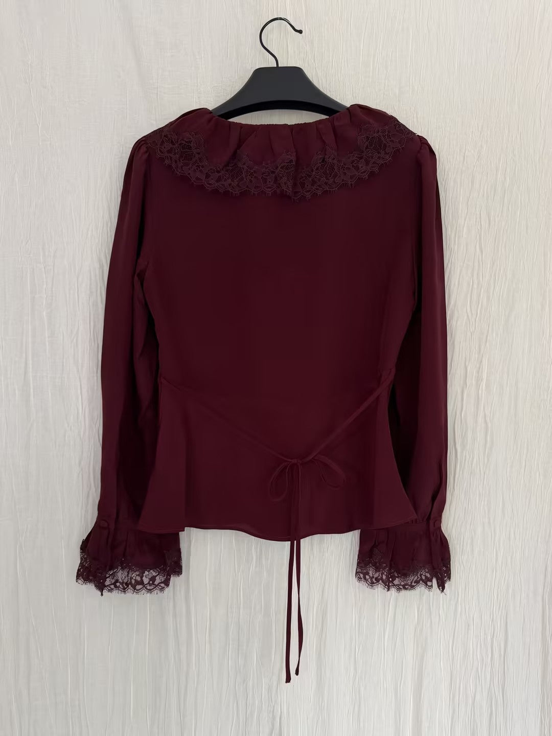 Aimme Silk Blouse - Maroon in S