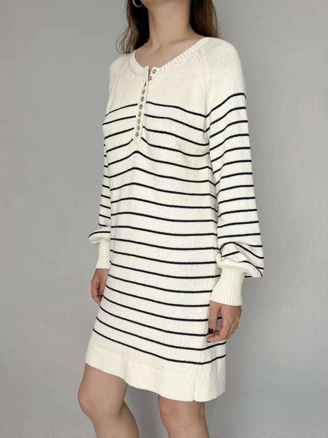 Leontine Striped Cotton Dress