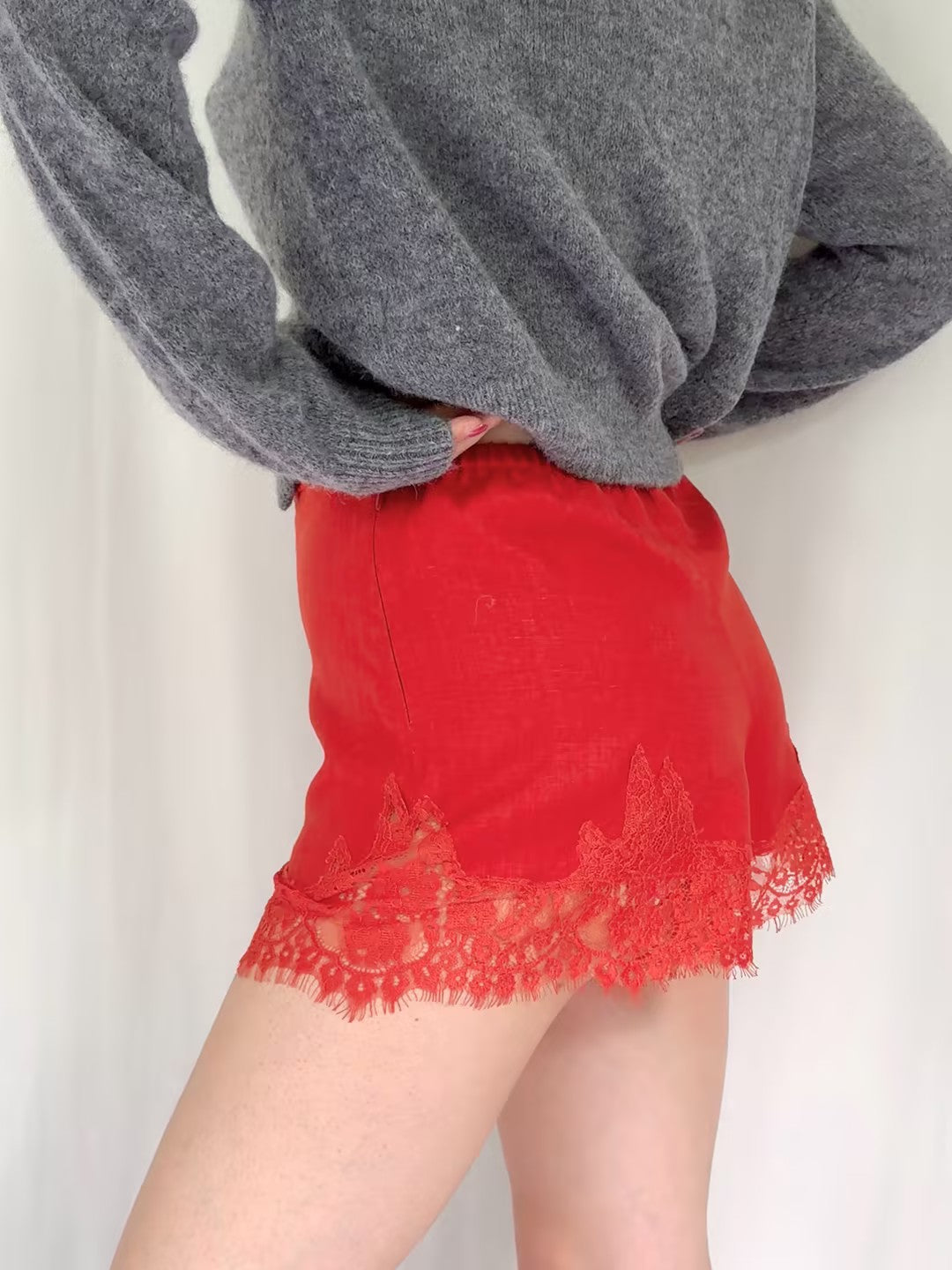 Fern Linen Short - Chili Mango