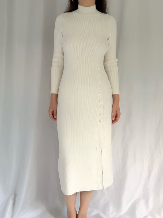 Harper Merino Dress - Ecru